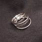 925 Sterling Silver Multi-Layer Ring – Modern Stackable Band for Everyday Elegance