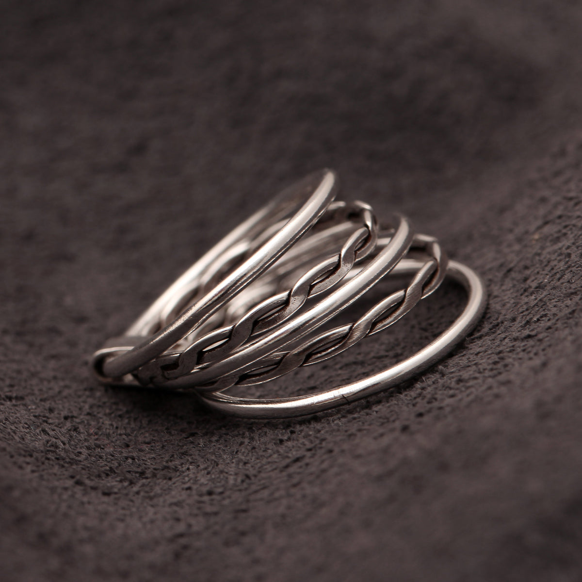 925 Sterling Silver Multi-Layer Ring – Modern Stackable Band for Everyday Elegance