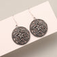 925 Sterling Silver Mandala Dangle Earrings – Bohemian Spiritual Dangle Jewelry for Inner Balance
