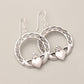 Sterling Silver Claddagh Circle Dangle Earrings – Symbol of Love, Loyalty & Friendship, Celtic Heart Crown Design