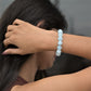 big aquamarine gemstone stretch bracelet