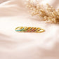 Golden Glow Natural Citrine Eternity Band Ring – Natural Gemstone Sparkle