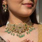 Faux Emerald & simulated Diamond Jewelry Set with Faux Pearls: Affordable Luxury for Every Occasion
