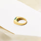925 Sterling Silver Natural Emerald Men’s Ring – Rectangular Green Emerald Sterling Silver Statement Ring