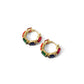 Multi Gemstone Quartz Hoop Earrings – Colorful Gold-Plated Statement Hoops for Women