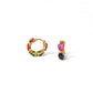 Multi Gemstone Quartz Hoop Earrings – Colorful Gold-Plated Statement Hoops for Women