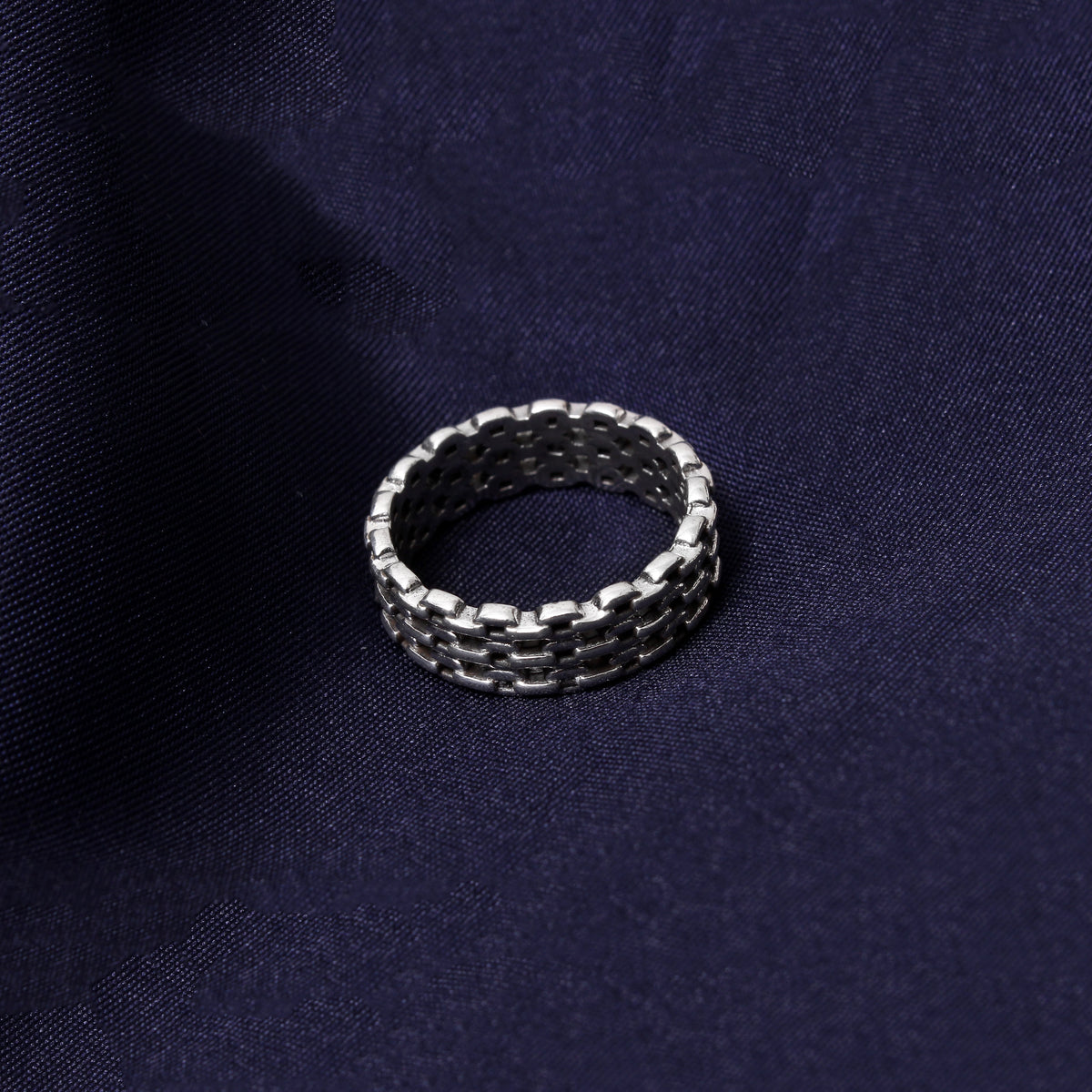Sterling Silver Linked Chain Ring | Stylish Minimalist Link Design Ring for Everyday Wear