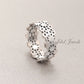 Crown Lace Ring-Holes Silver Ring