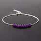 Purple Amethyst Crystal Bar Bracelet