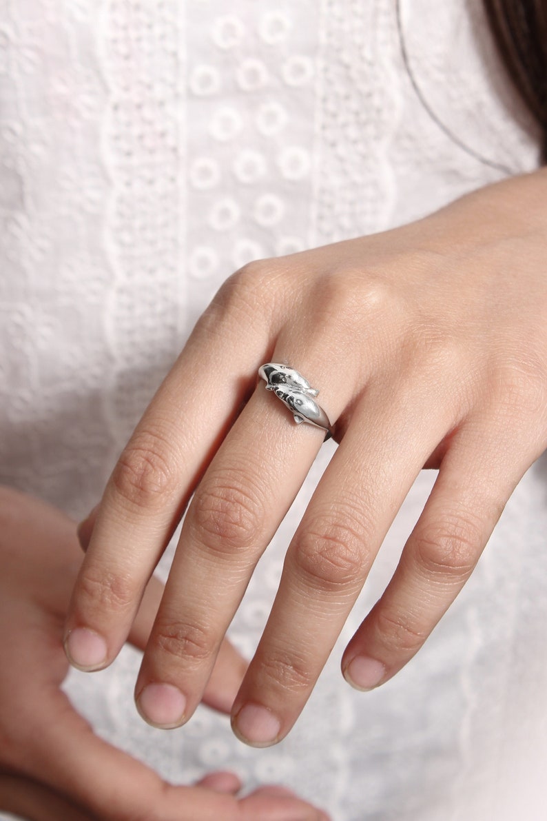 Empress Solid 925 Sterling Silver Dolphin Ring – Handmade, Perfect Quality