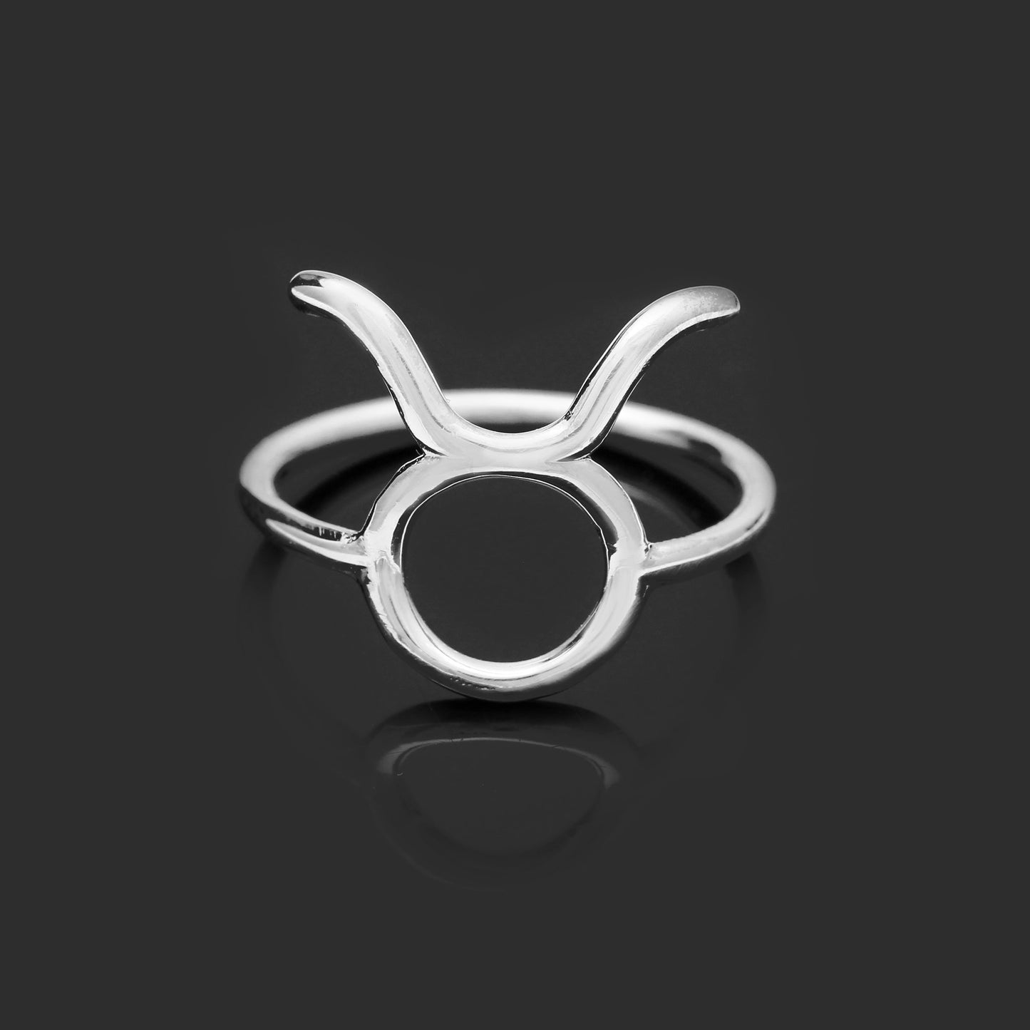 925 Sterling Silver TAURUS Symbol Ring, Zodiac Family Ring GemsRush