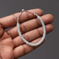 Aquamarine Twist Layer Silver Bracelet ( Bolo Chain ) GemsRush