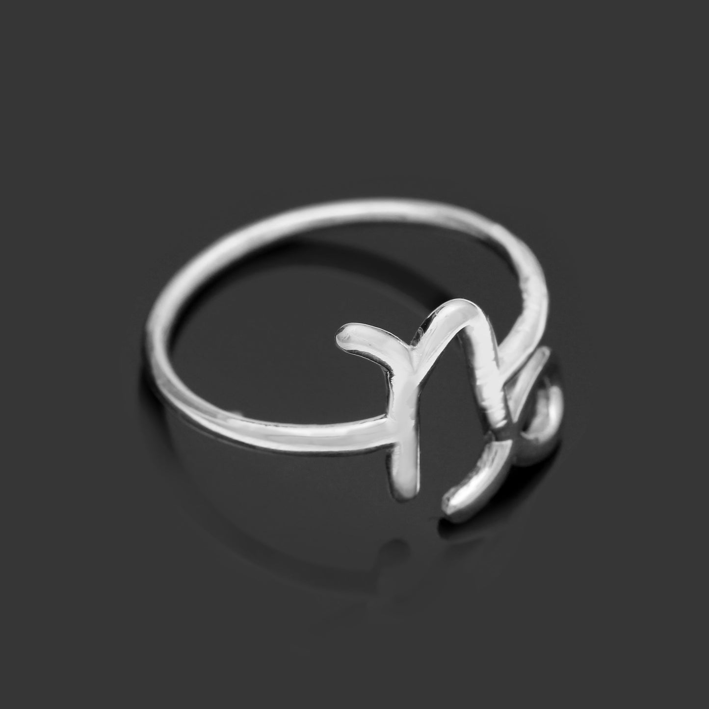 CAPRICORN Personalized Zodiac Sign Ring, Silver Ring For Mom, Gifts Idea GemsRush
