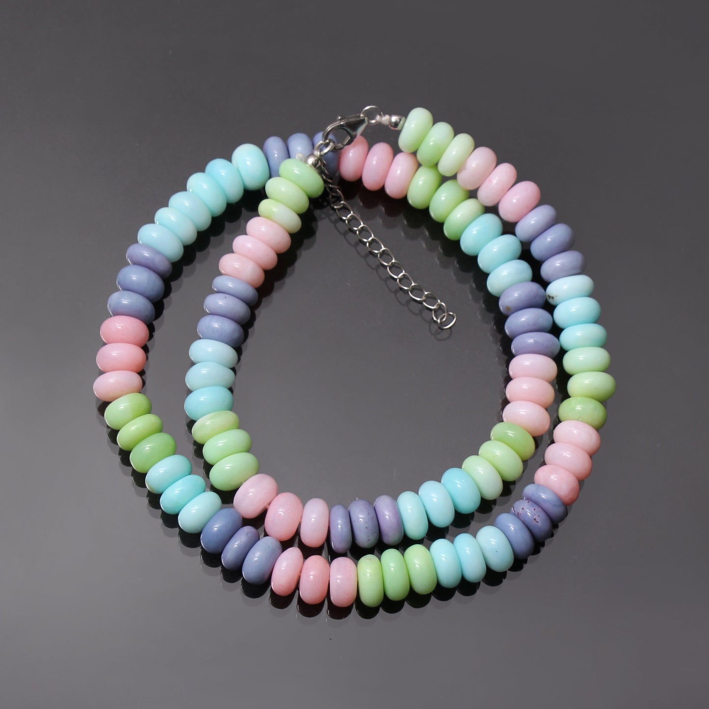 Candy Pastel Opal Beaded Necklace, Spring Necklace, Graduations Gift For Her GemsRush