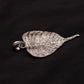 Captivating Sterling Silver Leaf Pendant with Zircon GemsRush