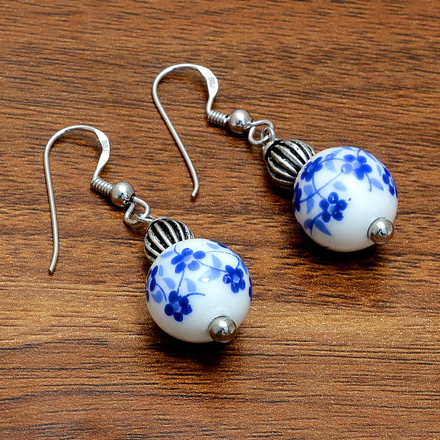 Ceramic Bead Earrings Silver Earrings GemsRush