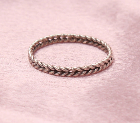 Classic Braid Silver Band Ring ( 6 US Ring Size ) GemsRush