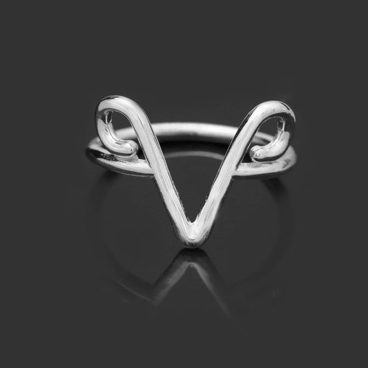 Dainty Zodiac ARIES Sign Ring, 925 Sterling Silver Ring, Gift For Daughter GemsRush