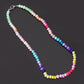 Disco Rondelle Opal Beads Necklace with Sterling Silver Lobster Clasp GemsRush