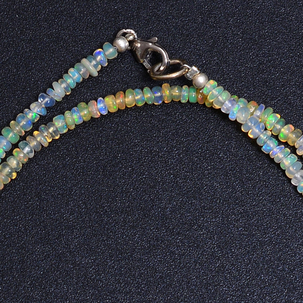 Ethiopian Fire Opal Beaded Necklace, Opal Choker Necklace For Men's & Women's GemsRush