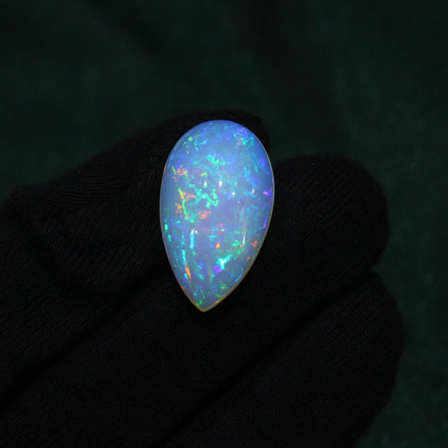 Ethiopian Fire Opal Pear Shape Cabochon GemsRush