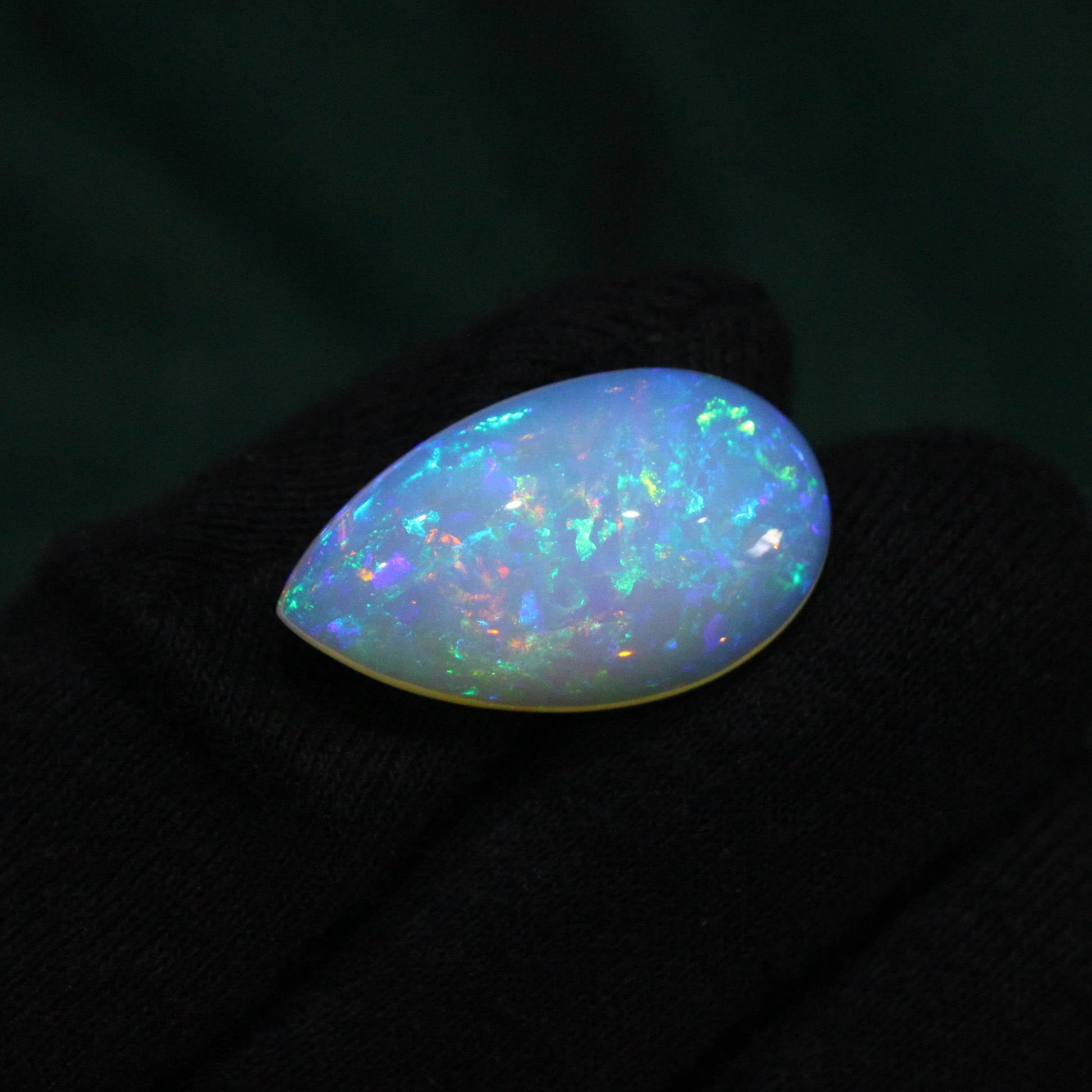 Ethiopian Fire Opal Pear Shape Cabochon GemsRush