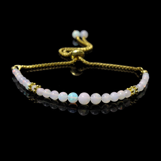 Ethiopian Opal Twist Layer Bracelet ( Bolo Chain ) GemsRush