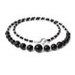 Eye Catchy Black Onyx Smooth Round Beaded Necklace 18 Inch With Sterling Silver Lobster Lock GemsRush