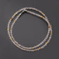 Golden Rutilated Quartz Beaded Necklace, Golden Rutile Micro Faceted Round Bead Necklace, Quartz Jewelry, GemsRush