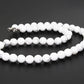 Graceful White Howlite Round Beaded Necklace GemsRush