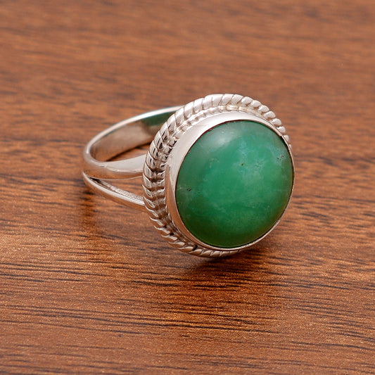 Green Aventurine Statement Ring ( 8 1/2 US Ring Size ) GemsRush