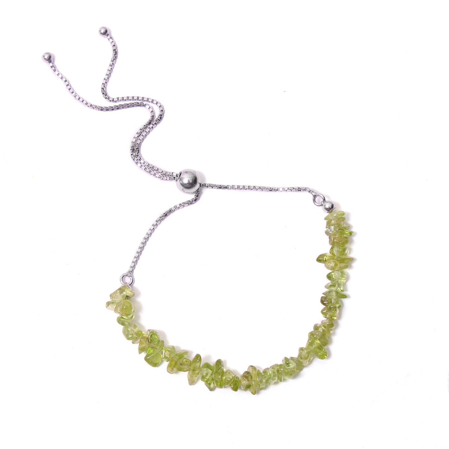 Green Peridot Sterling Silver Bolo Chain Bracelet | Mesmerizing Jewelry For Her GemsRush