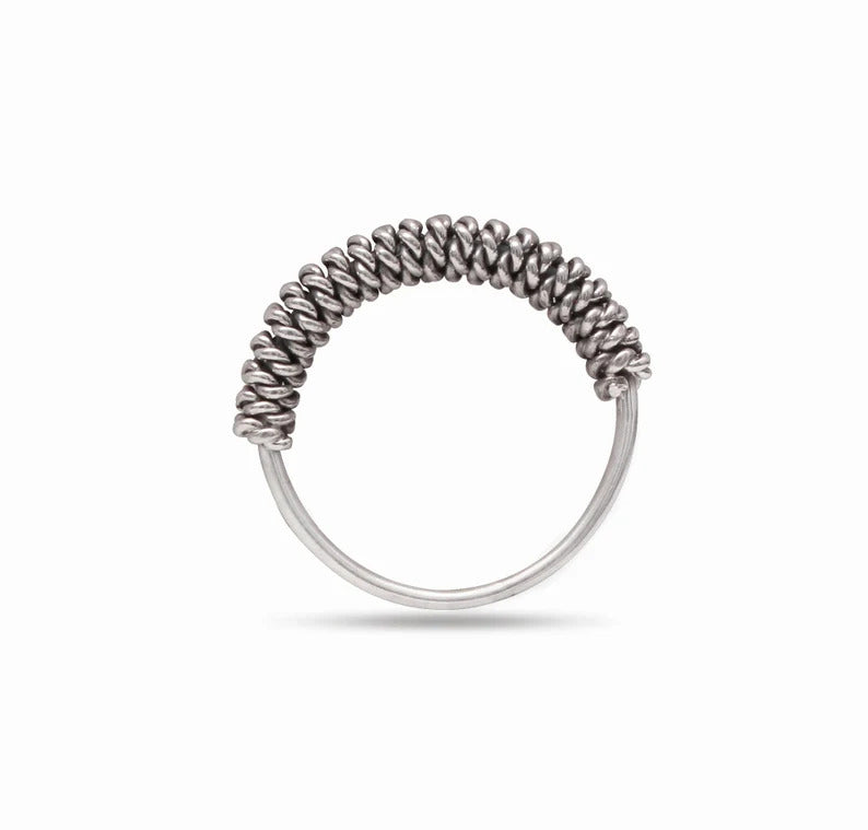 Half Twist Sterling Silver Ring ( 8 US Ring Size ) GemsRush