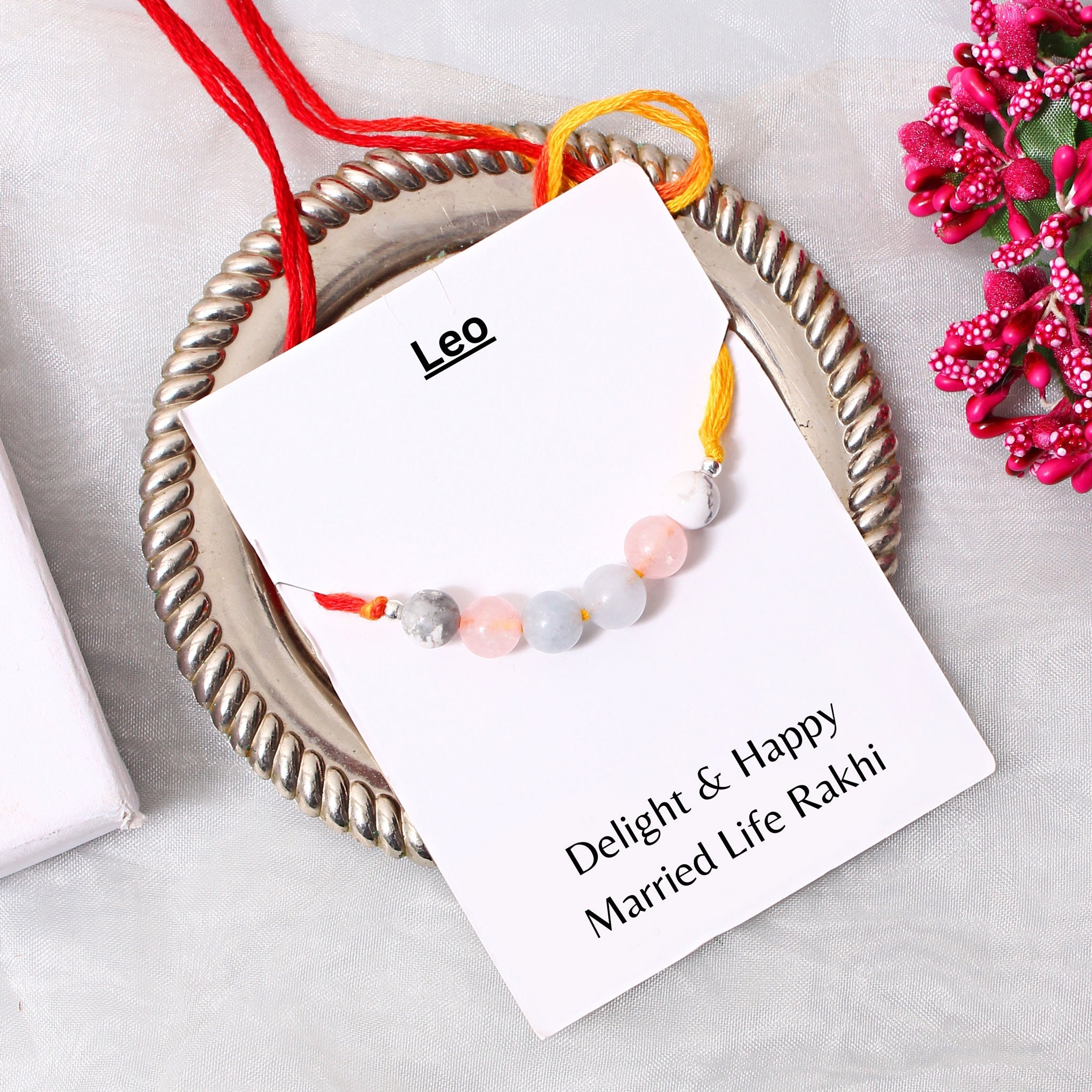 Handmade Gemstone Leo Rakhi for Brothers | Hypoallergenic Rakhi – GemsRush