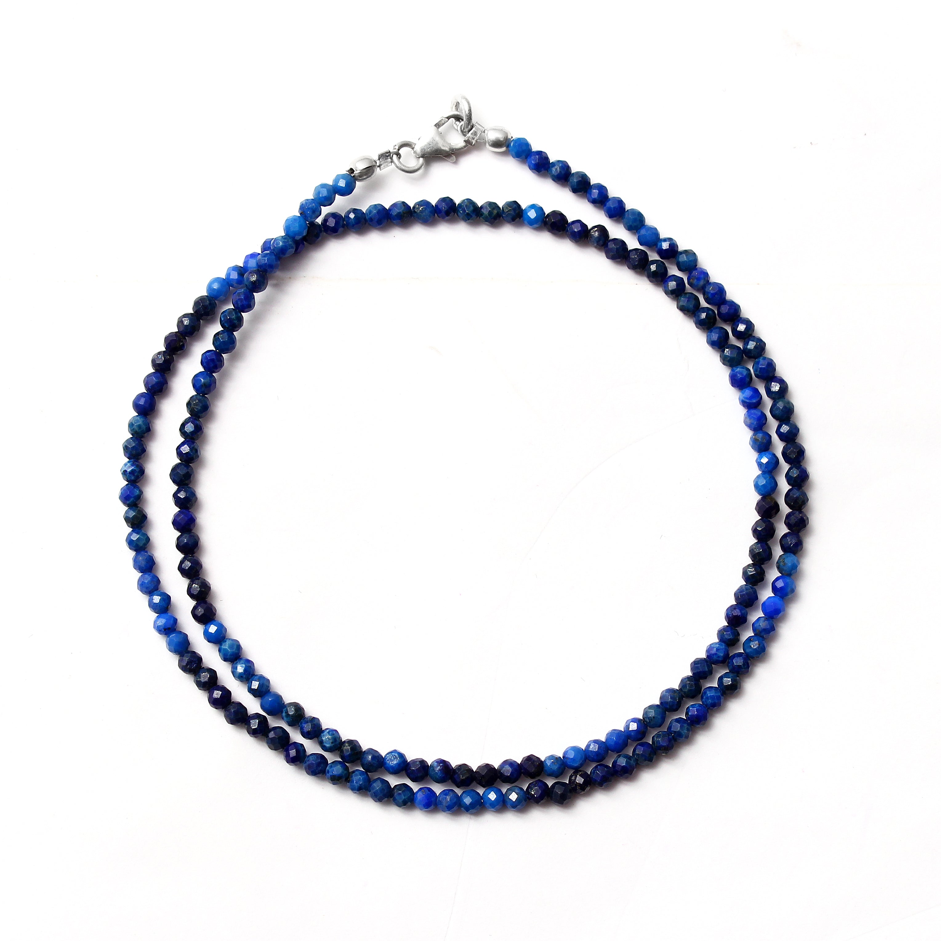 Estate 14k Lapis Lazuli Bead Necklace 18
