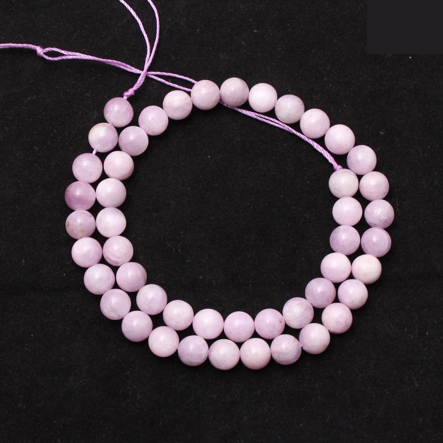 Lavender Kunzite Round Beads 8 mm, Handmade Jewelry Making Strand 8 Inches GemsRush