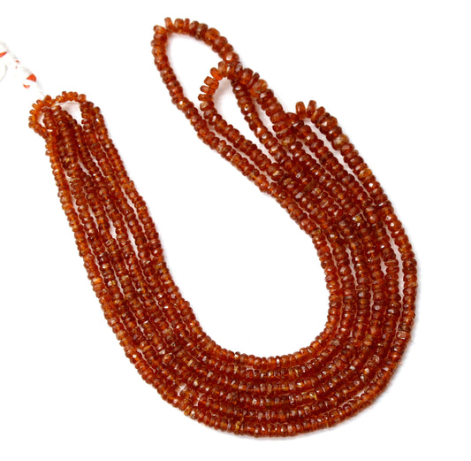 Lustrous Orange Kyanite Rondelle Beads GemsRush