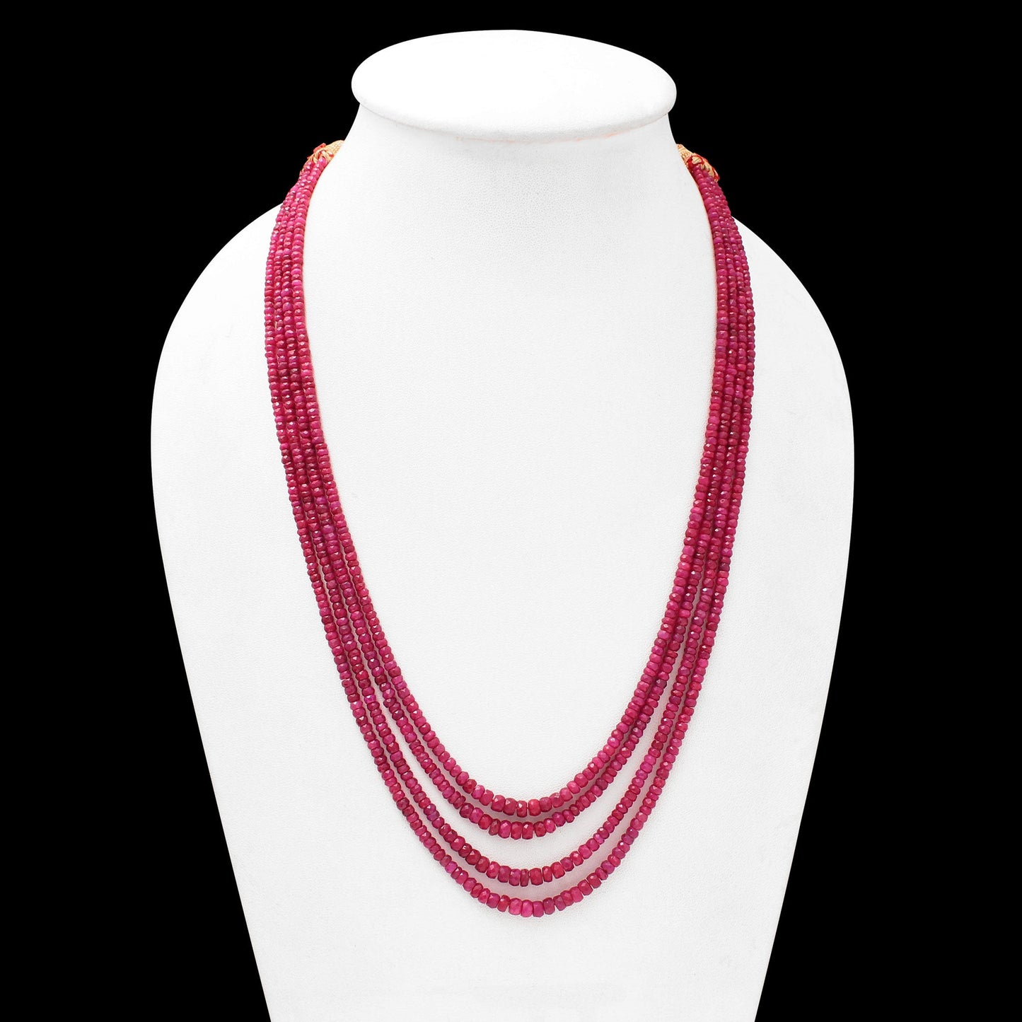 Luxurious Natural Ruby Sarafa 4 Layered Necklace Every Women Choice GemsRush