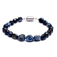 Mesmerizing Blue Pietersite Gemstone Beaded Bracelet with 925 Silver Lock - The Perfect Gift for Her GemsRush
