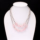 Multi Beaded 2 Layer Silver Necklace GemsRush