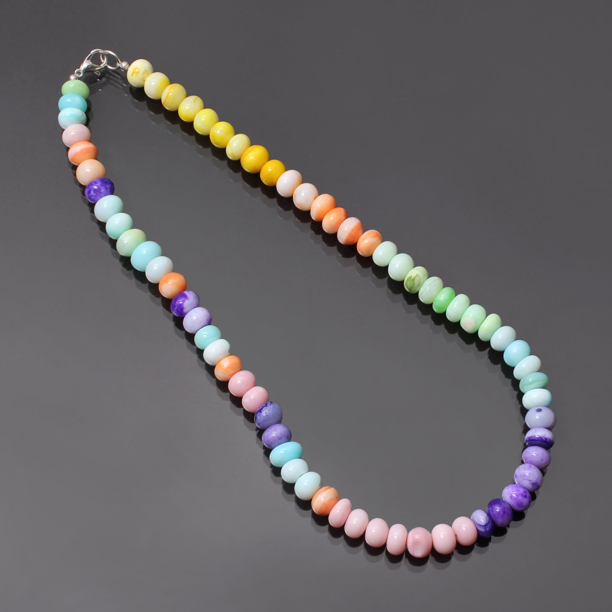 Multi Candy Opal Necklace, Dainty Beaded Choker, Gift For Besfriend GemsRush