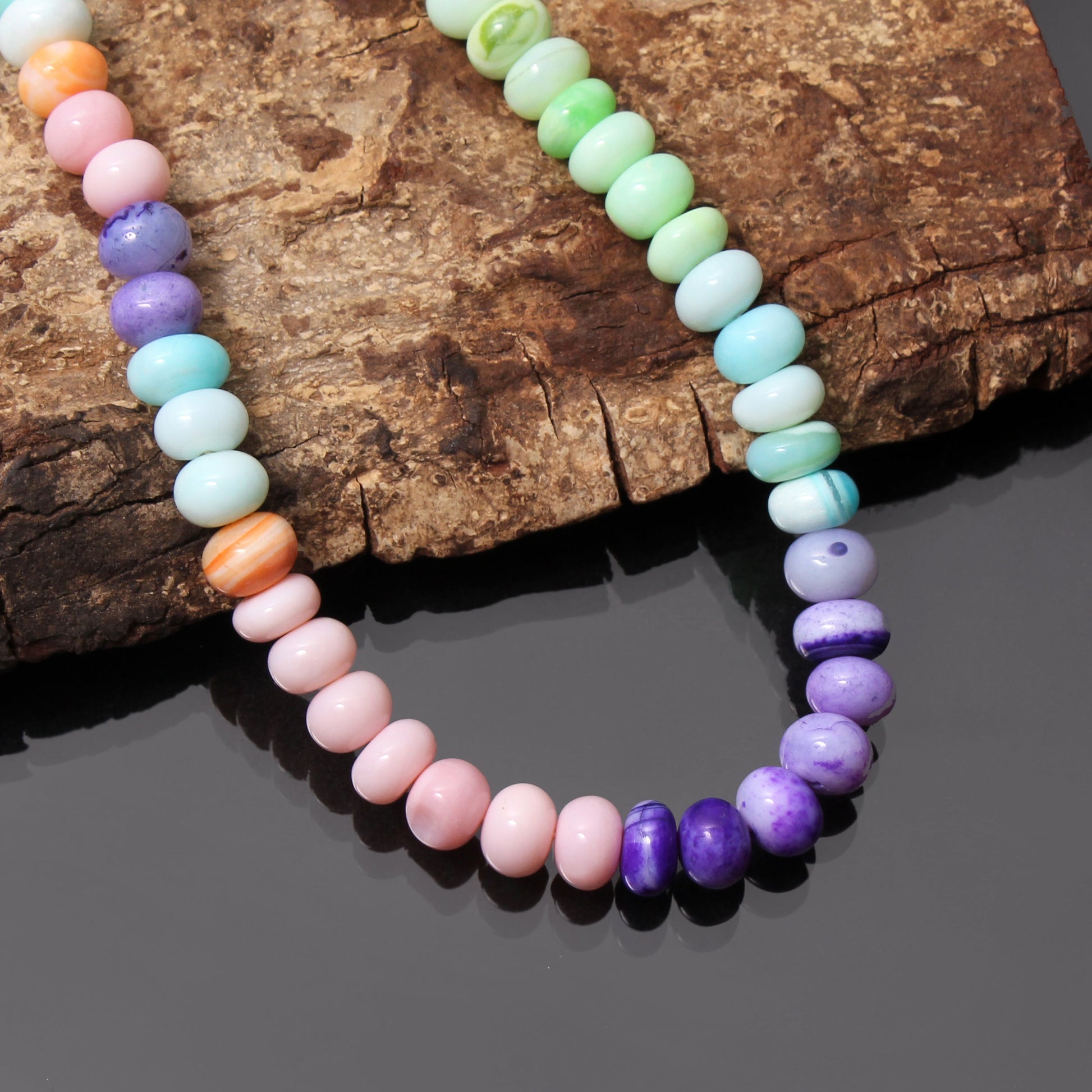 Multi Candy Opal Necklace, Dainty Beaded Choker, Gift For Besfriend GemsRush