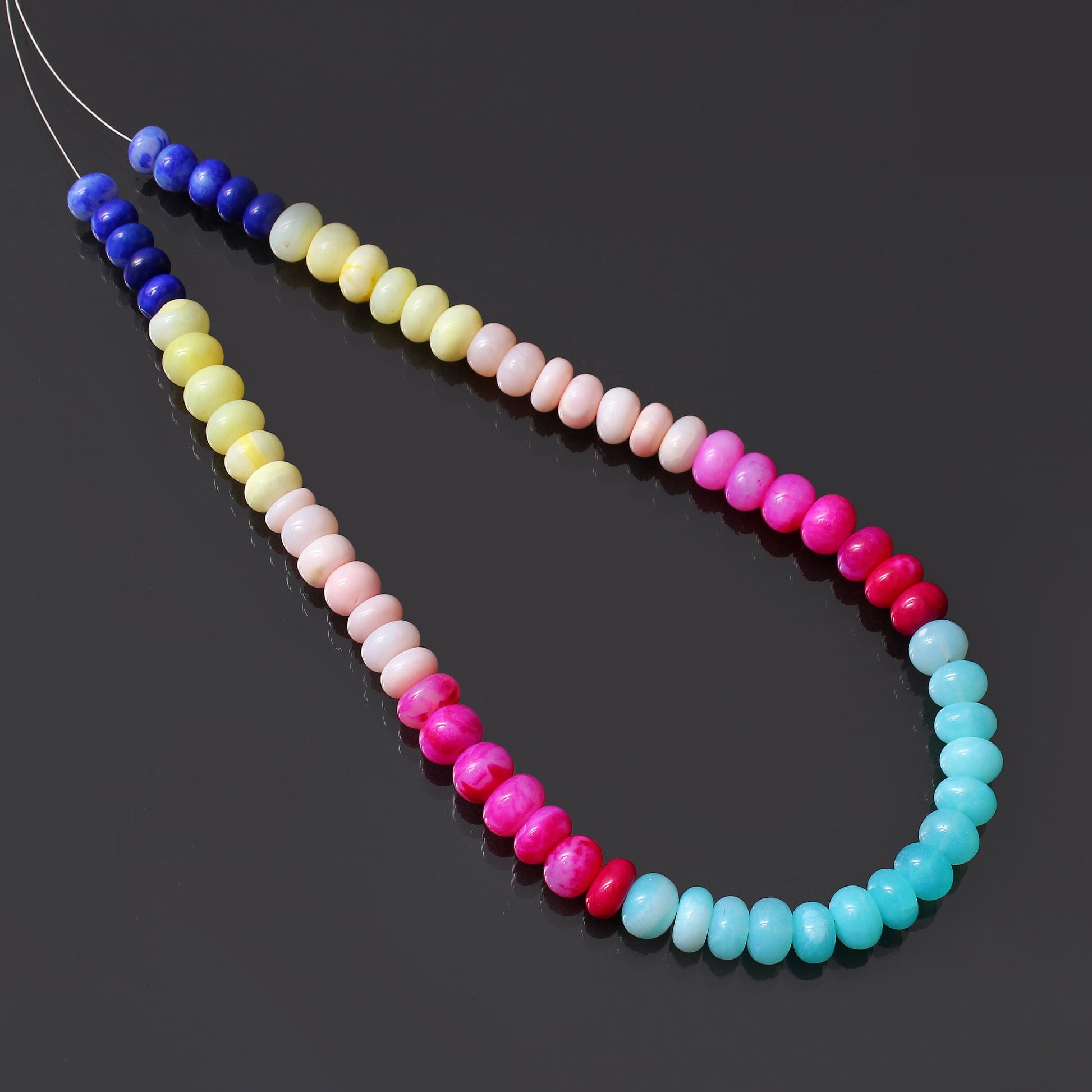6mm Rainbow Beads Jewelry Supplies 16 inch Strand 4330