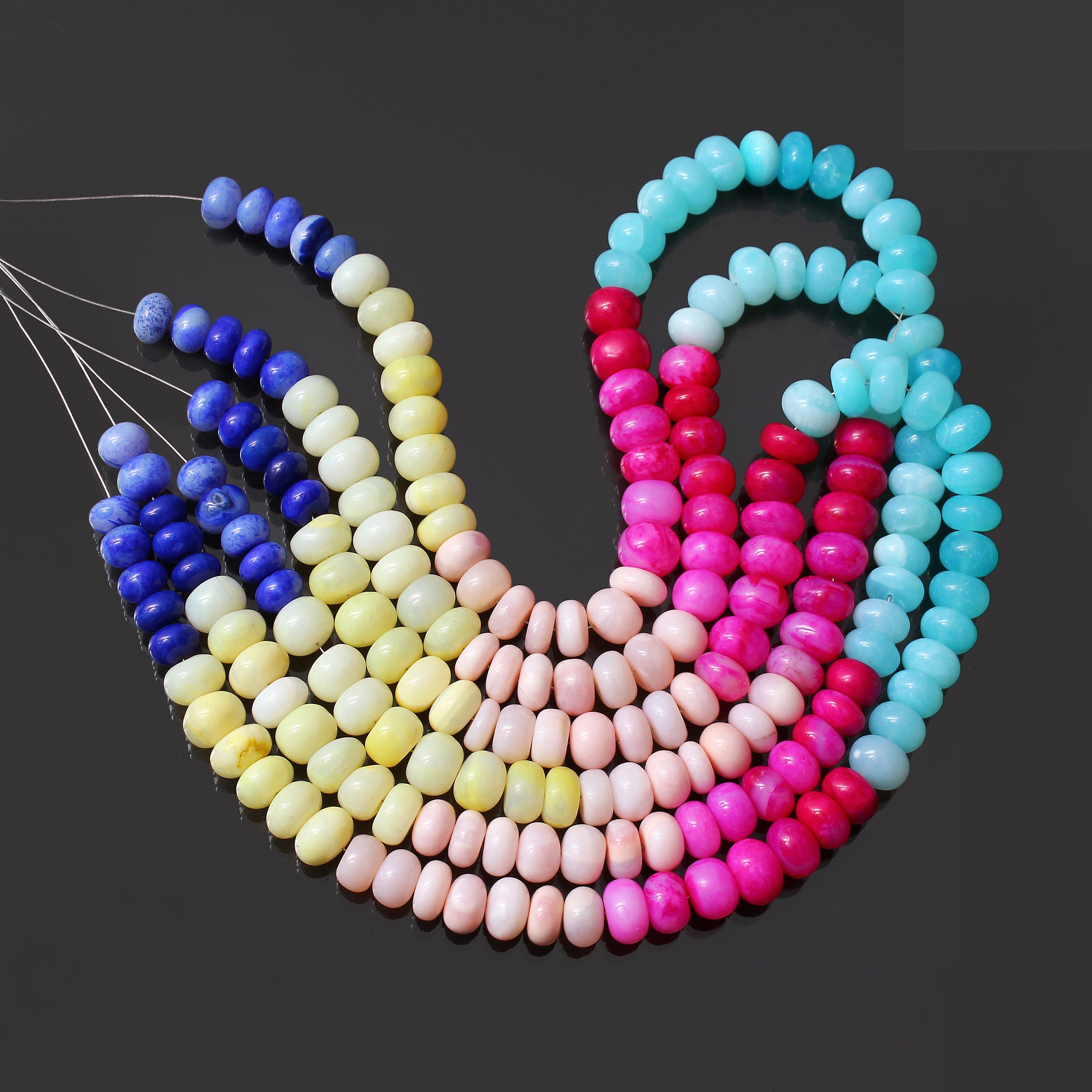 8 strands of outlet rondelle beads