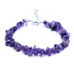 Natural Amethyst Fancy Beads Bracelet | Purple Gemstone Uncut Silver Lock Bracelet GemsRush