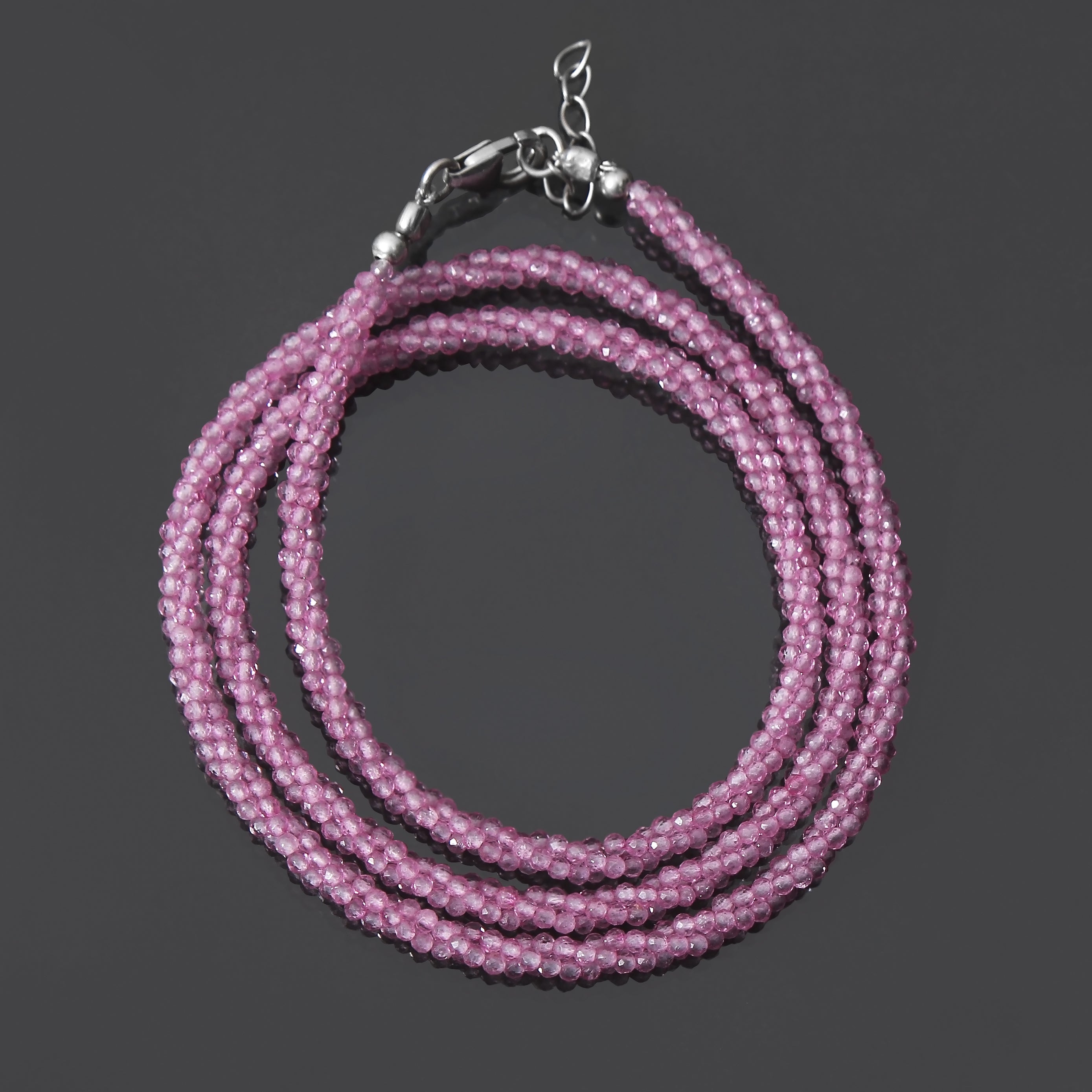 Buy Rhodochrosite Bead Necklace In Sterling Silver, Silver Bead Necklace,  Beaded Jewelry Gifts For Women (18 Inches) 250.00 ctw at ShopLC.