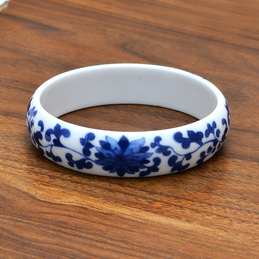 Natural Ceramic Round Bangle GemsRush