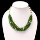 Natural Chrome Diopside With Freshwater pearl beaded necklace GemsRush