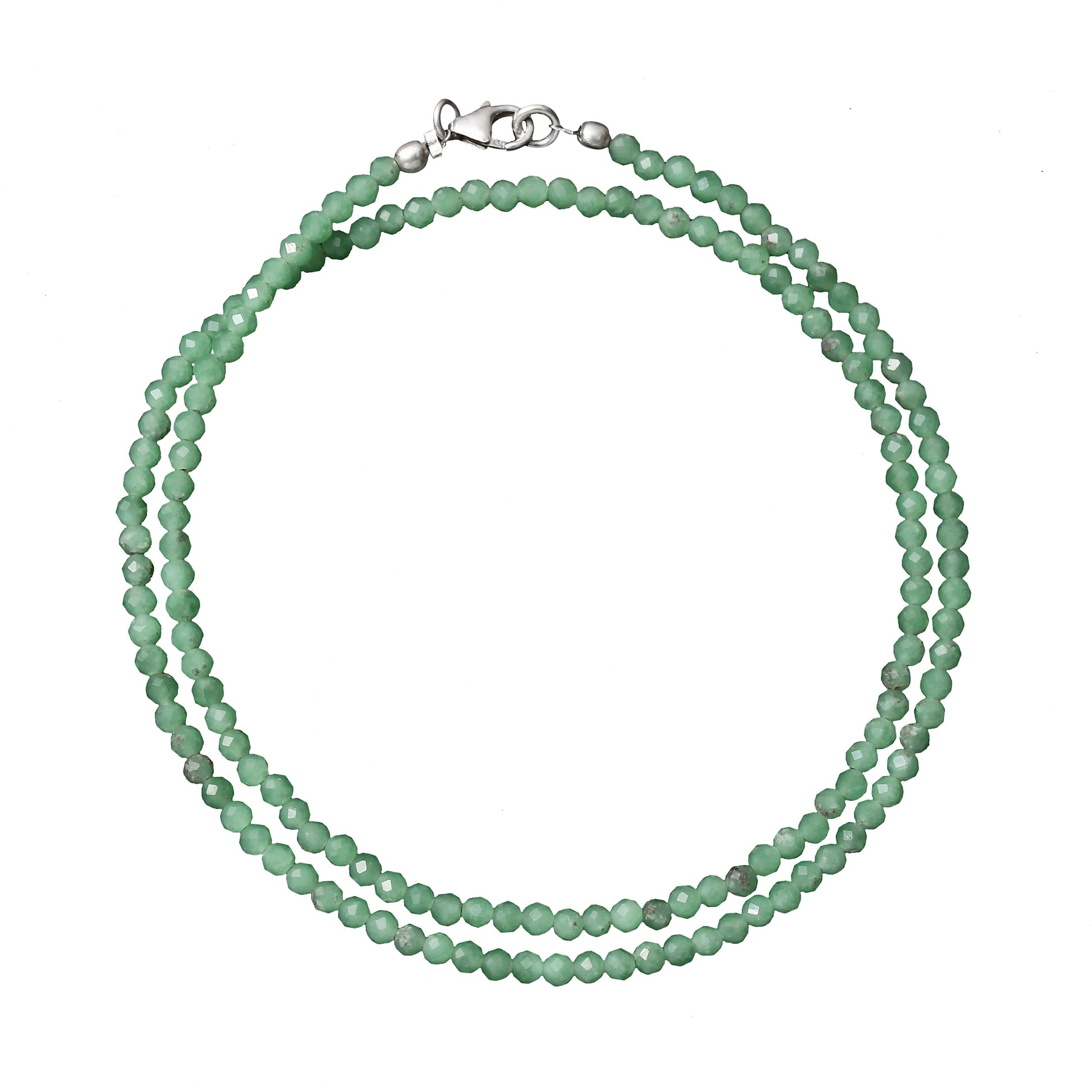 Natural Chrysoprase Beaded Necklace-Chrysoprase Minimalist Necklace, Shaded Green Chrysoprase Necklace GemsRush