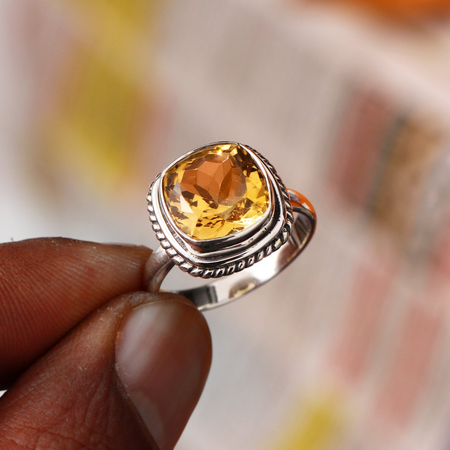 Natural Citrine Gemstone Ring GemsRush